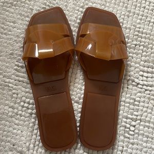 Zara Summer Jelly Sandals. Size 39. Color Tan
